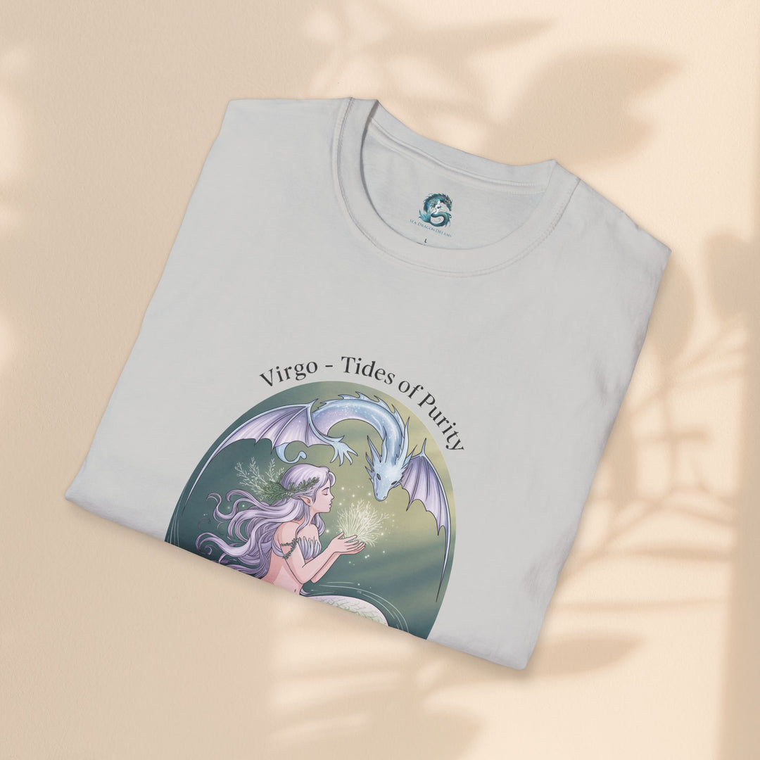 Mermaid Virgo T-Shirt, Ocean Art Tee, Summer Fashion, Gift for Beach Lovers, Sea Creature Apparel