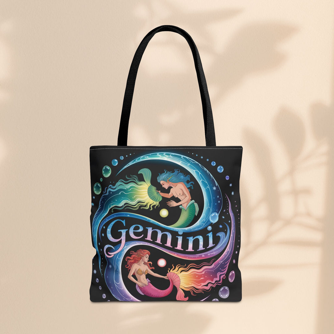 Gemini Zodiac Tote Bag - Colorful Astrology Bag, Gift for Astrology Lovers, AOP Tote for Geminis, Horoscope Design, Birthday Gift
