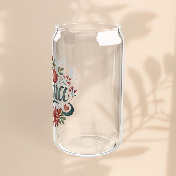 Floral Mama Sipper Glass - 16oz Eco-Friendly Drinkware