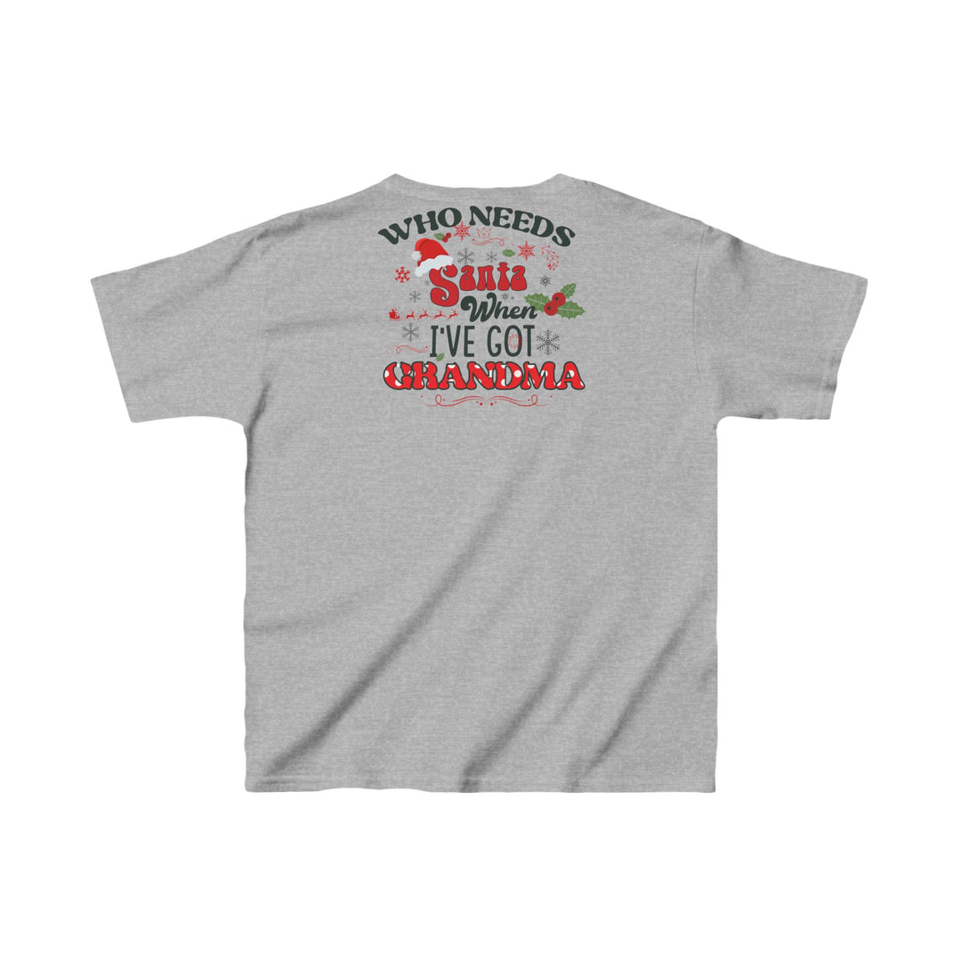 Kids Heavy Cotton™ Tee - Who Needs Santa When I Have Grandma