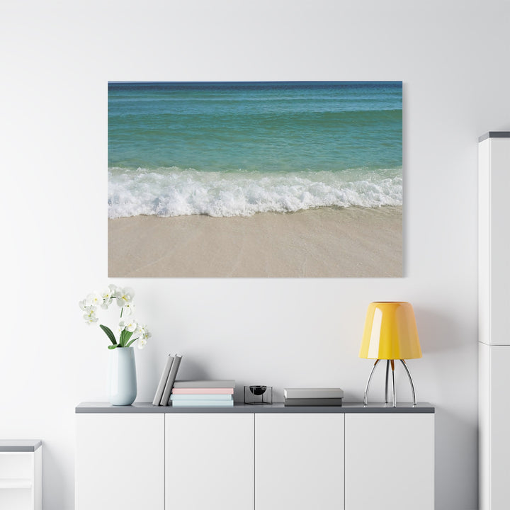 Beach Waves Matte Canvas Print – 1.25-Inch Stretched Seascape