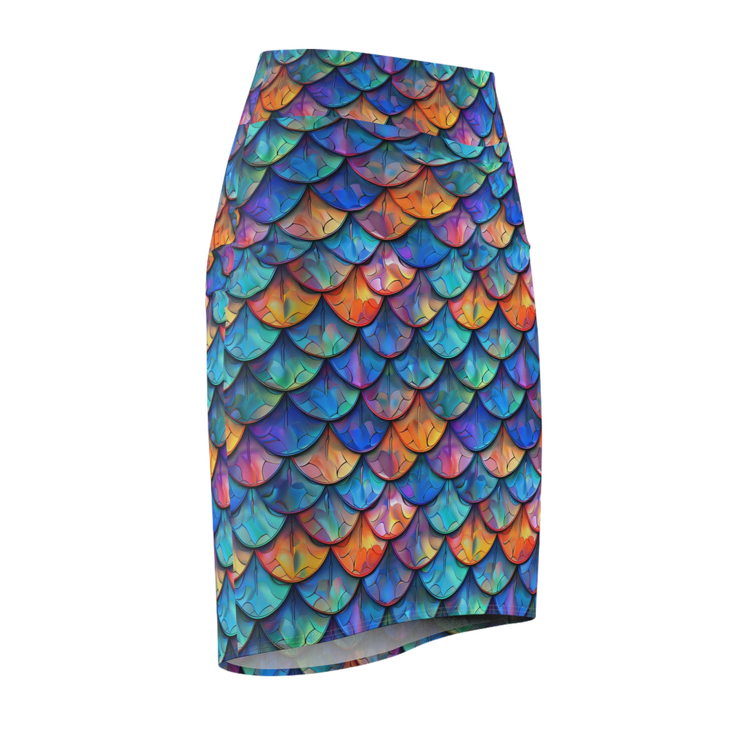 Women's Pencil Skirt - Color Me Mermaid