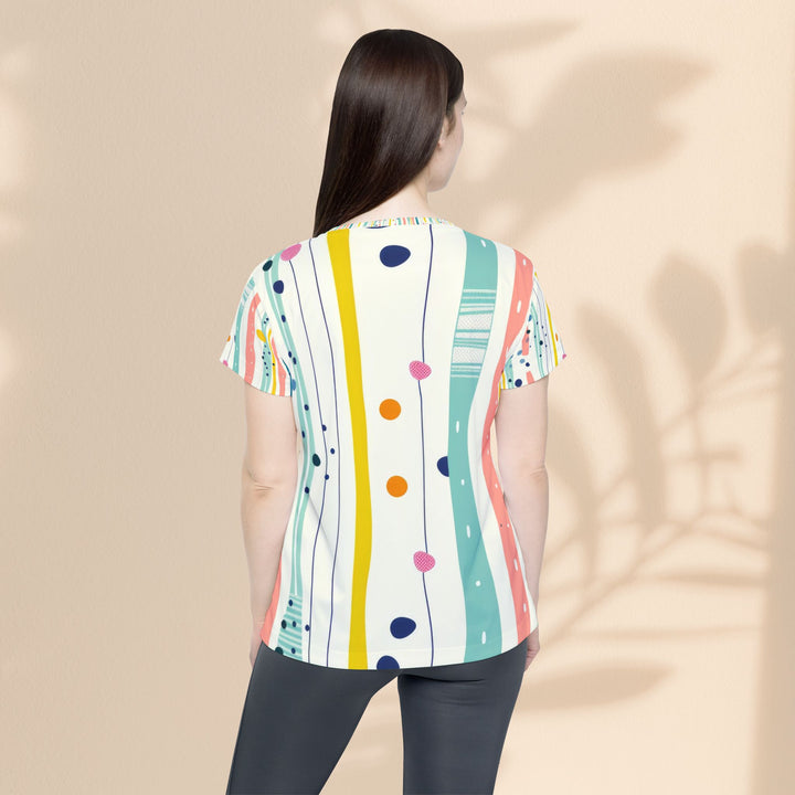 Women's Pastel Stripes & Polka Dot Shirt