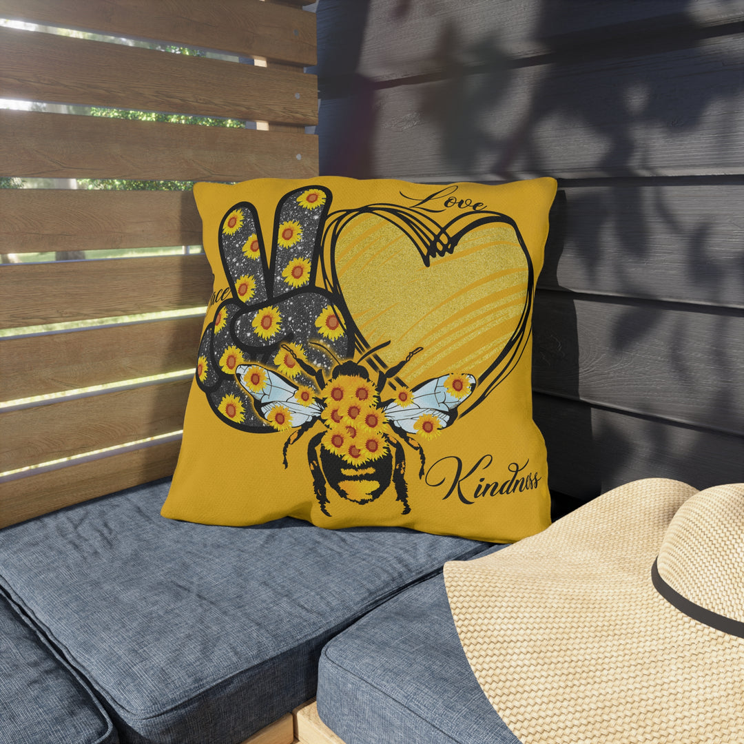 Outdoor Pillows - Peace, Love, Kindness