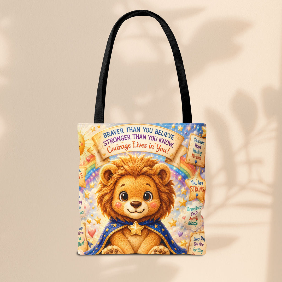 Cute Courage Lion Tote Bag | Brave Buddies™