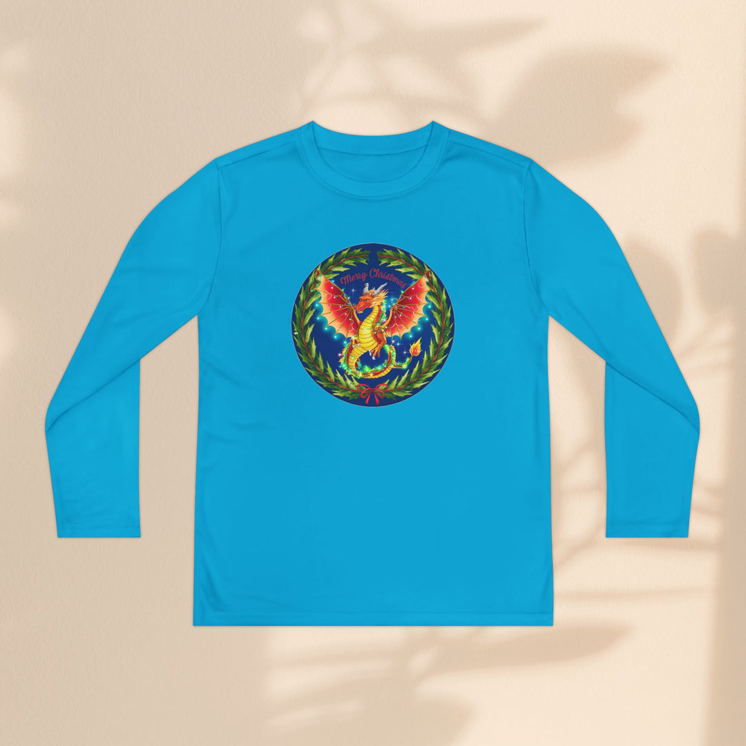 Youth Long Sleeve Competitor Tee - Christmas Dragon