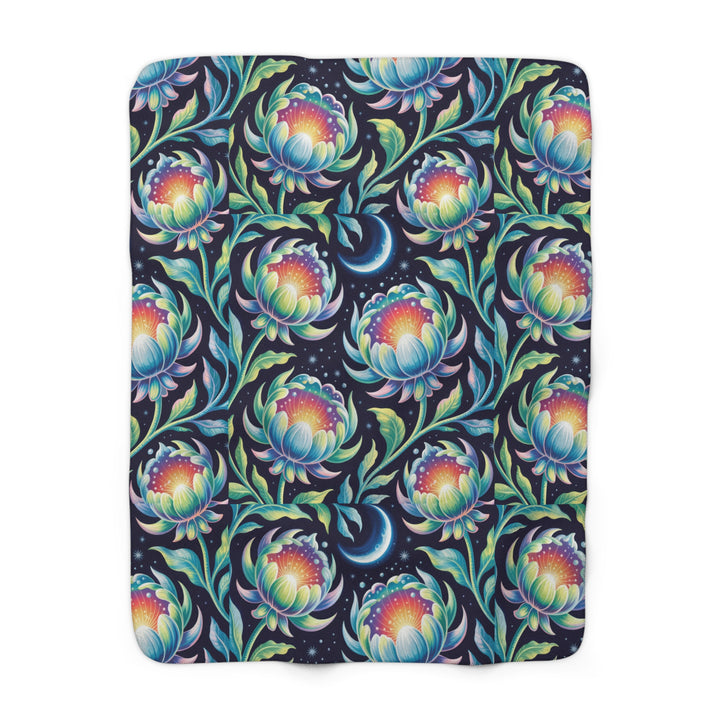 Florida Flowers Sherpa Fleece Blanket – Cozy Floral Throw for Home & Gifts