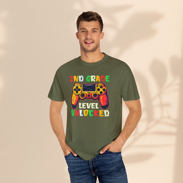 Fun Gamer T-Shirt, 2nd Grade Level Unlocked Shirt, Kids Gaming Apparel, Back to School Gift, Video Game Fan Tee