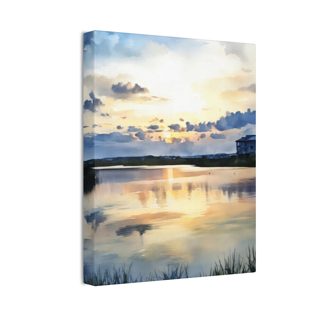 Serene Sunset Landscape Canvas Wall Art
