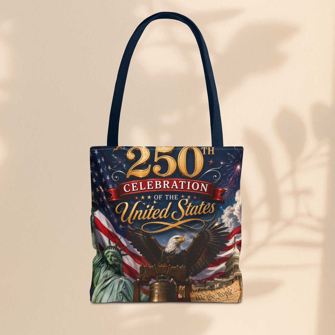 Patriotic American Flag & Eagle Tote Bag — 250th United States Celebration