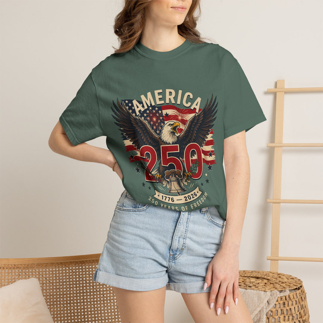 America 250 Eagle Patriotic T-Shirt — Independence Celebration Tee