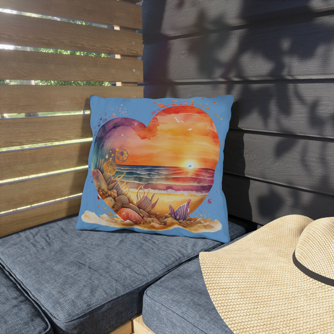 Outdoor Pillows - Beach Heart