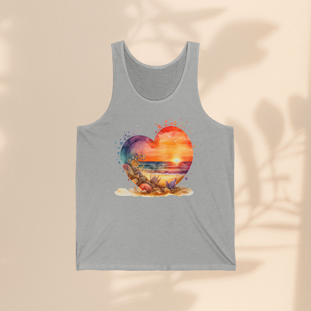 Unisex Jersey Tank - I Love The Beach