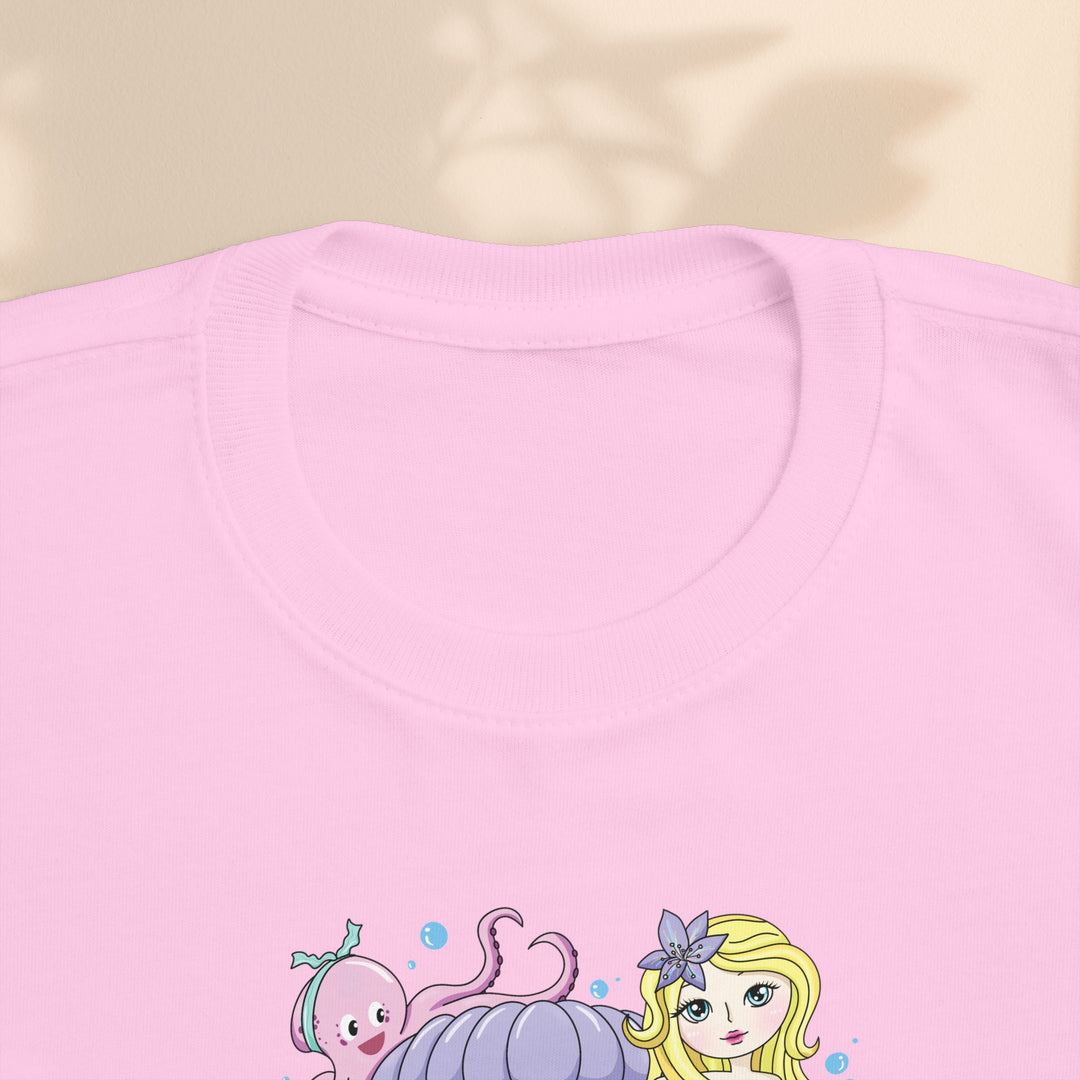 Age 6 Toddler Tee with Mermaid & Octopus Design - Birthday Celebration, Gifts for Ages 6