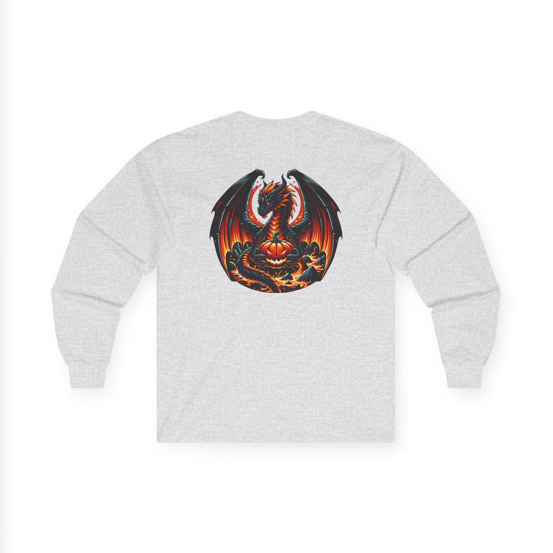 Dragon Emblem Unisex Long Sleeve Tee, Casual Streetwear, Gift for Fantasy Lovers, Halloween Apparel, Geek Culture Shirt, Cozy Graphic Tee
