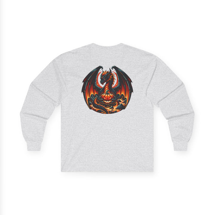 Dragon Emblem Unisex Long Sleeve Tee, Casual Streetwear, Gift for Fantasy Lovers, Halloween Apparel, Geek Culture Shirt, Cozy Graphic Tee