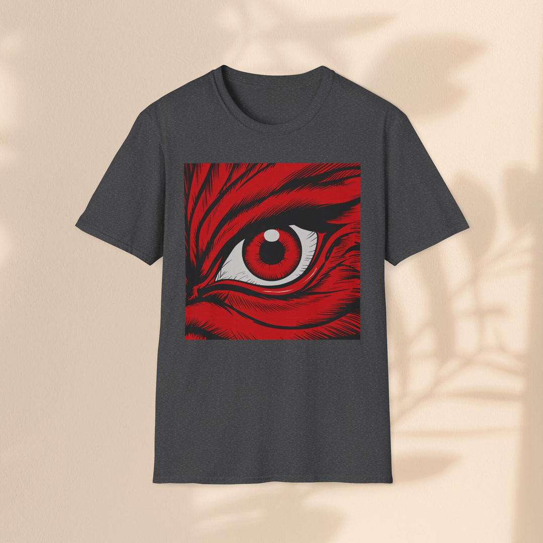 Red Tiger Eye T-Shirt — Bold Graphic Animal Print Tee