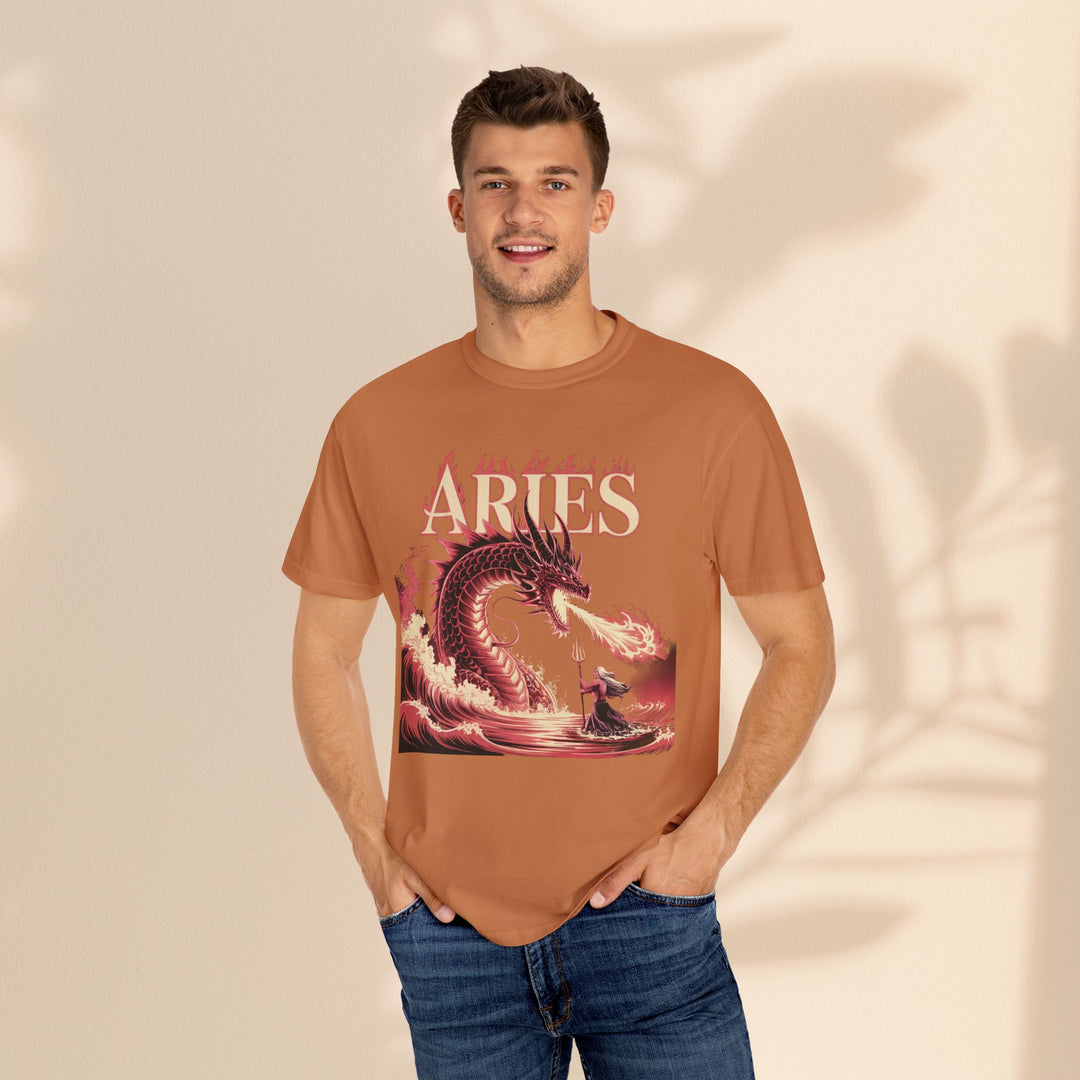 Aries Graphic T-Shirt: Unisex Astrology Tee, Zodiac Shirt for Birthdays & Everyday Wear, Perfect Gift for Aries Friends