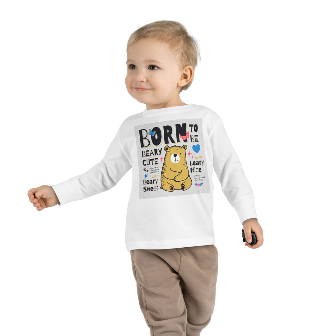 Toddler Long Sleeve Tee - Born To Be Beary Cute