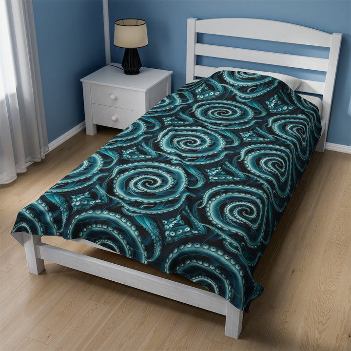 Velveteen Plush Blanket - Octopus Delight