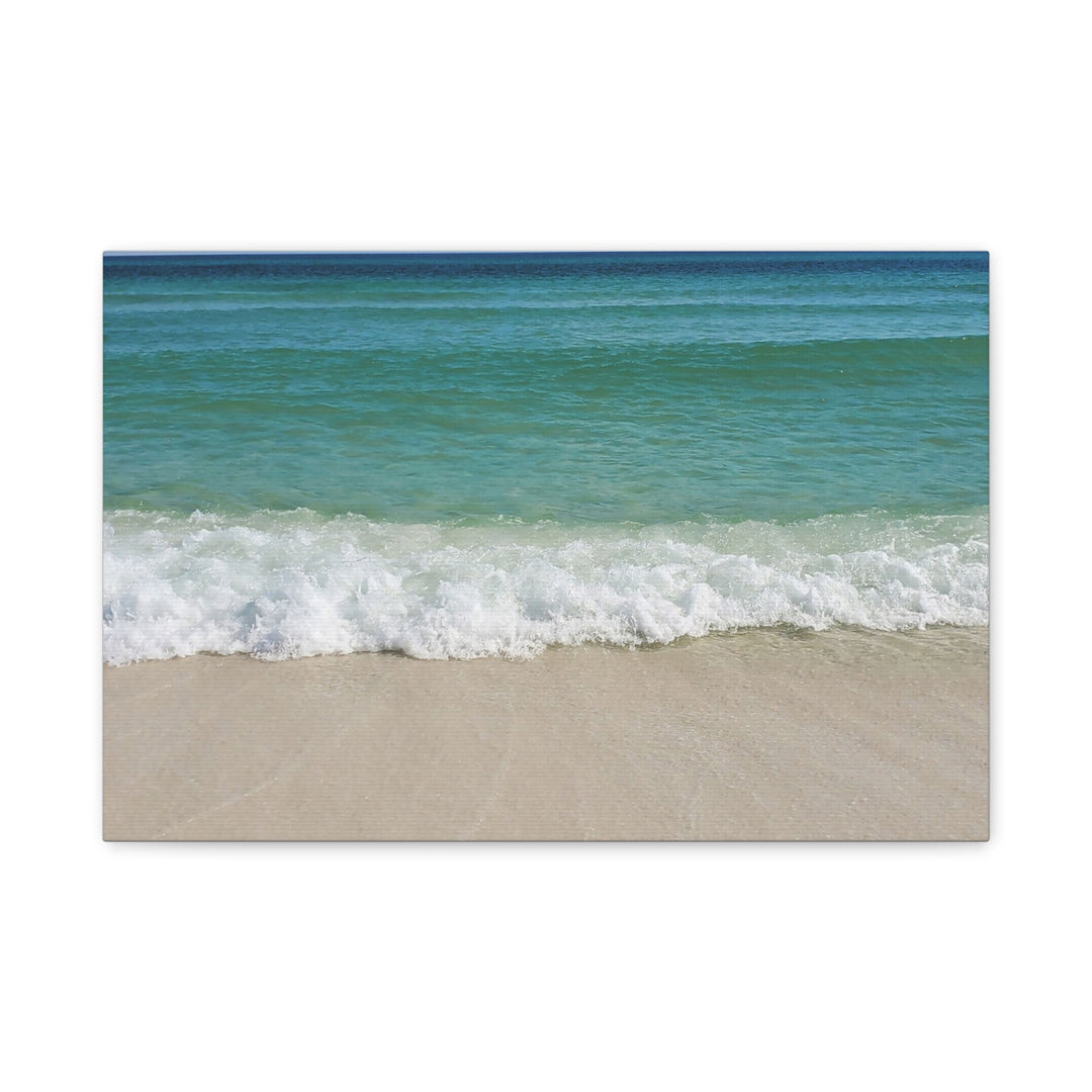 Beach Waves Matte Canvas Print – 1.25-Inch Stretched Seascape