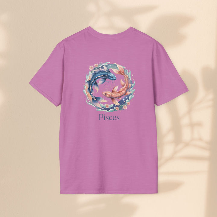 Pisces Zodiac T-Shirt, Softstyle Tee, Astrological Gift, Horoscope Apparel, Birthday Gift for Pisces, Astrology Merch