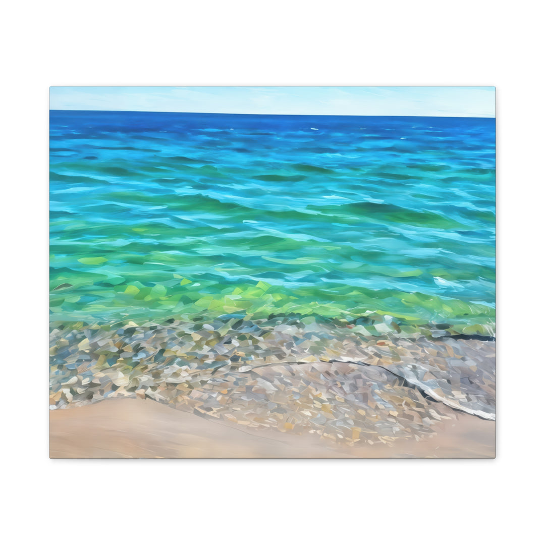 Coastal Serenity Seascape Canvas Art Print