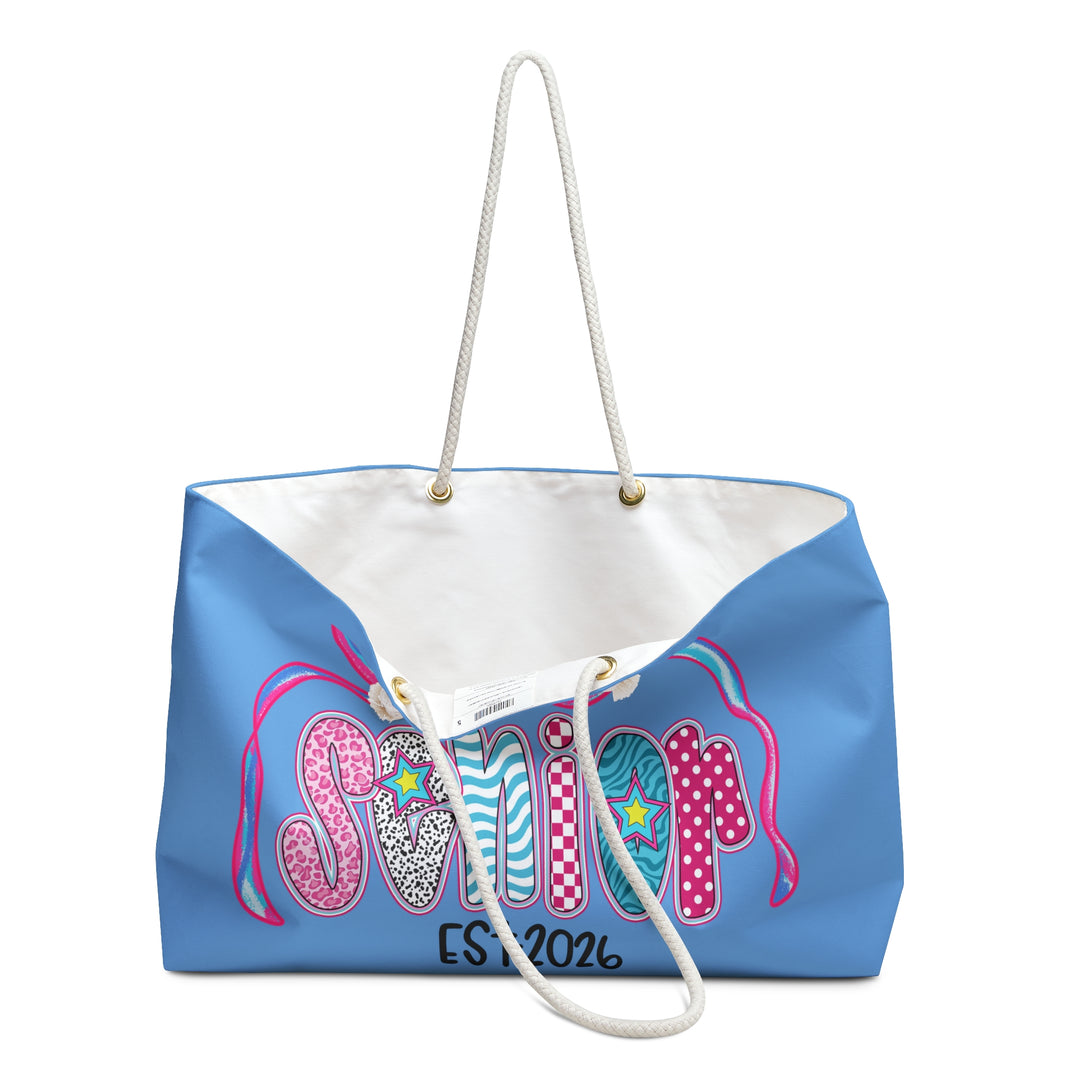 Senior Year 2026 Weekender Bag, Graduation Gift, Travel Tote, College Bound Accessory, Fashionable Storage Bag