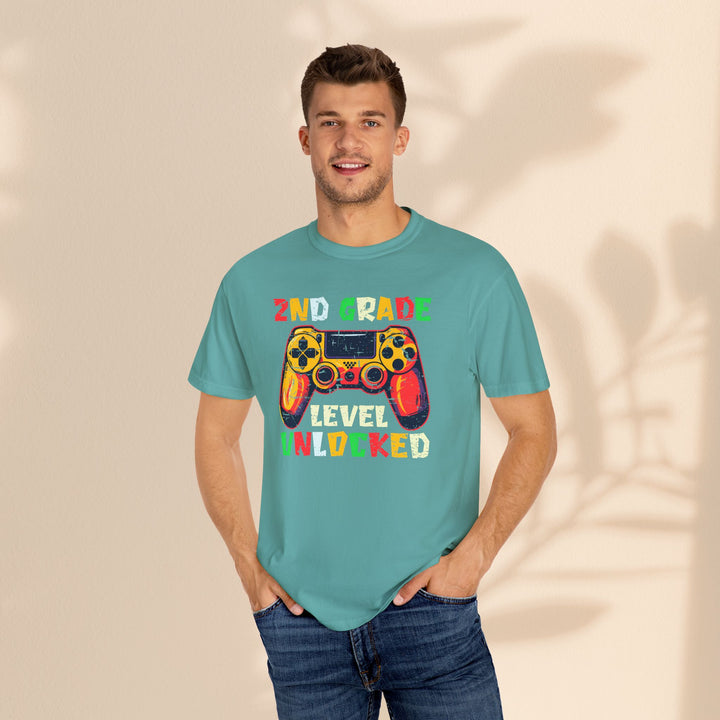 Fun Gamer T-Shirt, 2nd Grade Level Unlocked Shirt, Kids Gaming Apparel, Back to School Gift, Video Game Fan Tee