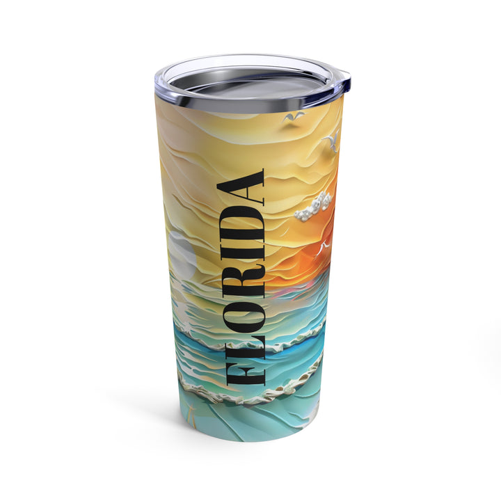 Tumbler 20oz - Florida 3D Beach