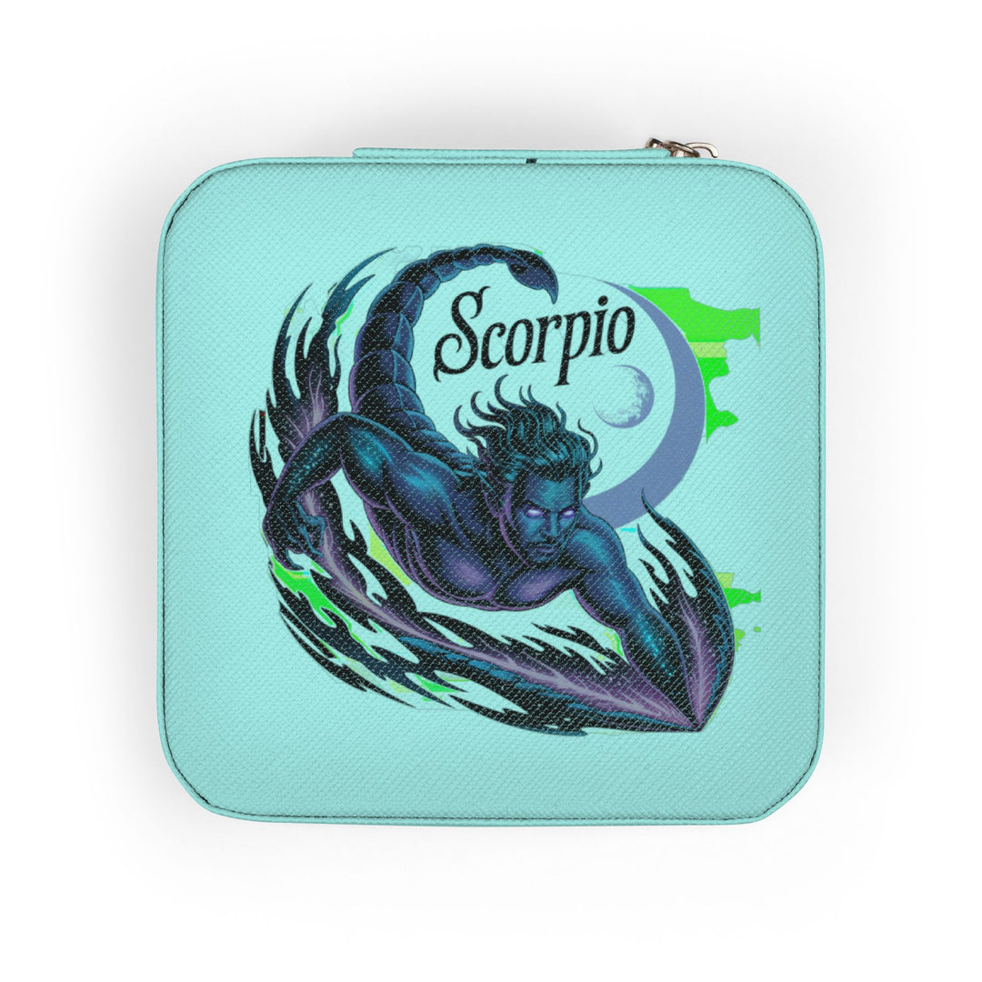 Scorpio Zodiac Jewelry Travel Case — Compact Pink Travel Jewelry Organizer