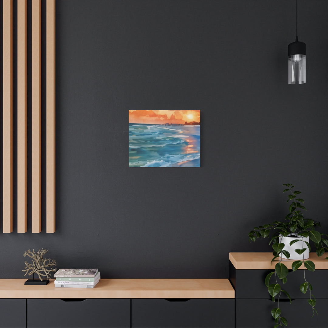 Coastal Sunset Canvas Art – Ocean and Beach Wall Décor