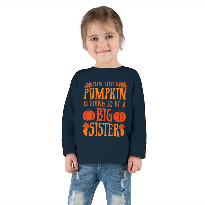 Toddler Long Sleeve Tee - Big Sister Pumpkin