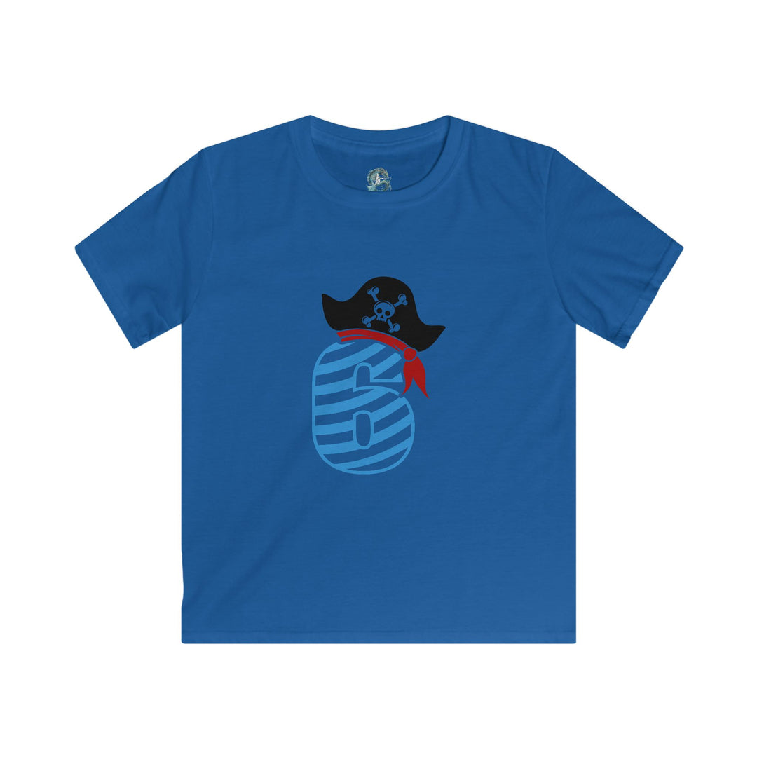 6 year old Pirate-Themed Kids Tee, Fun Birthday Gift, Adventurous Pirate Outfit