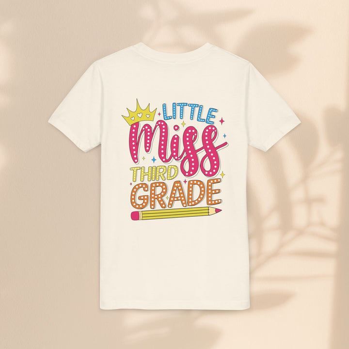 Cute Little Miss Third Grade Youth Tee, Kids Birthday Gift, School Spirit Shirt, Back to School Outfit, Fun Classroom Top