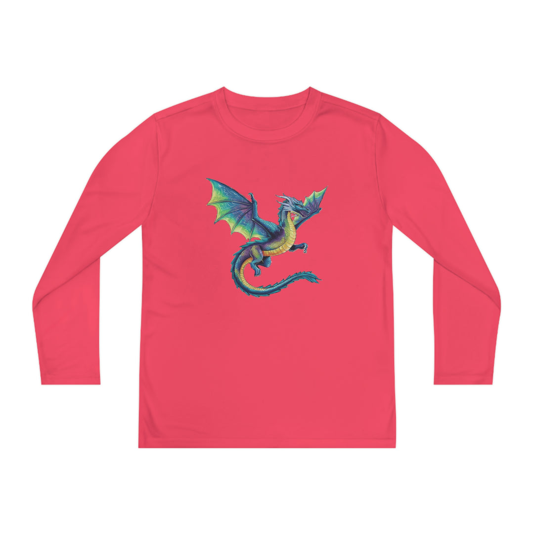 Youth Long Sleeve Competitor Tee - Electric Dragon