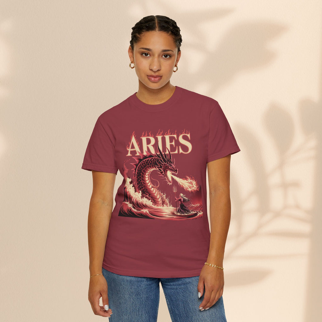 Aries Graphic T-Shirt: Unisex Astrology Tee, Zodiac Shirt for Birthdays & Everyday Wear, Perfect Gift for Aries Friends