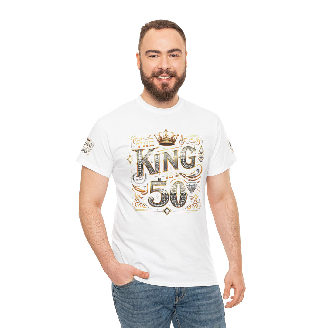 Royal 50th Birthday Tee, Vintage King Shirt, Men’s Birthday Gift, Celebrate 50 Years, Custom Graphic T-Shirt, Fun Party Top
