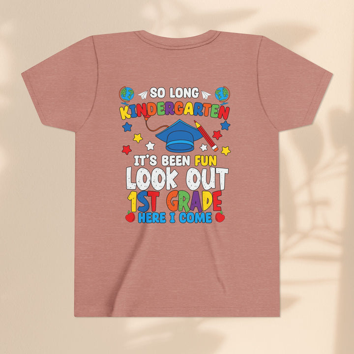 Look Out First Grade Here I Come T-Shirt - Graduation Celebration Tee, Kindergarten to 1st Grade Transition T-Shirt,