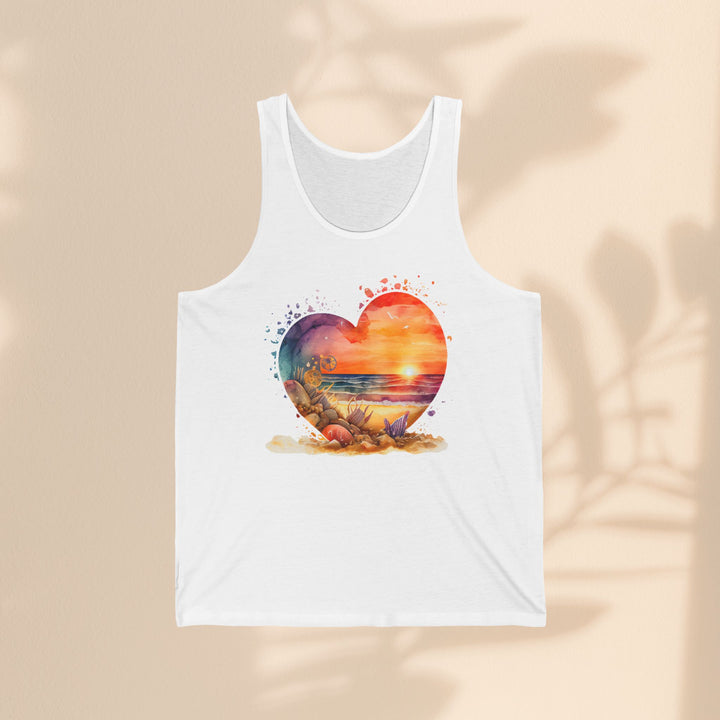 Unisex Jersey Tank - I Love The Beach