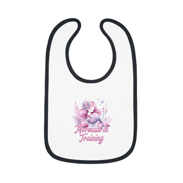 Baby Contrast Trim Jersey Bib - Mermaid In Training