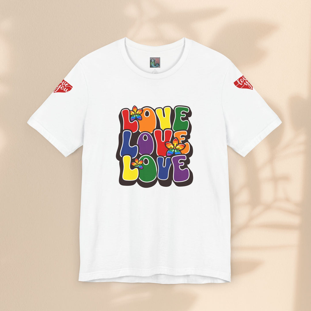 Unisex Jersey Short Sleeve Tee - Love, Love, Love