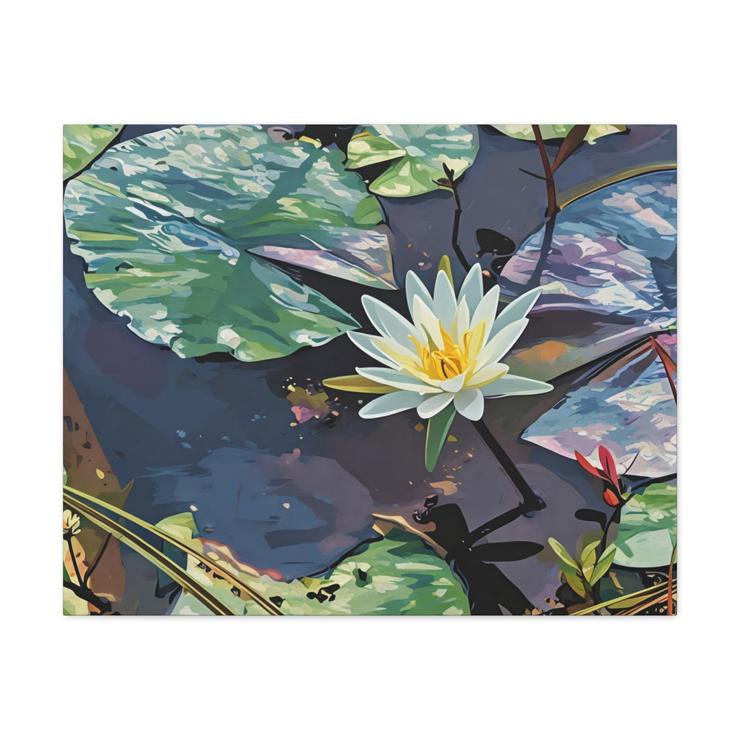 Water Lily Canvas Art Print – Nature Wall Décor