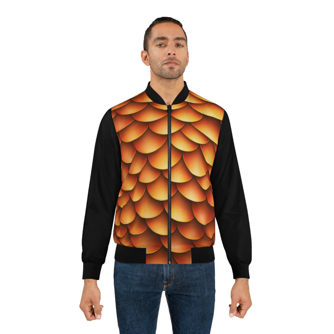 Men's Bomber Jacket - Golden Merman Scales