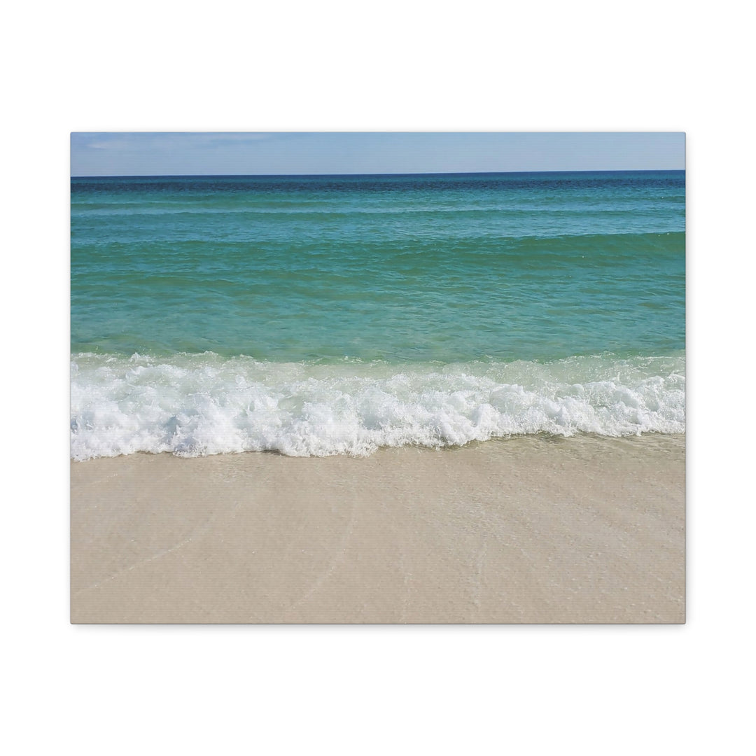 Beach Waves Matte Canvas Print – 1.25-Inch Stretched Seascape