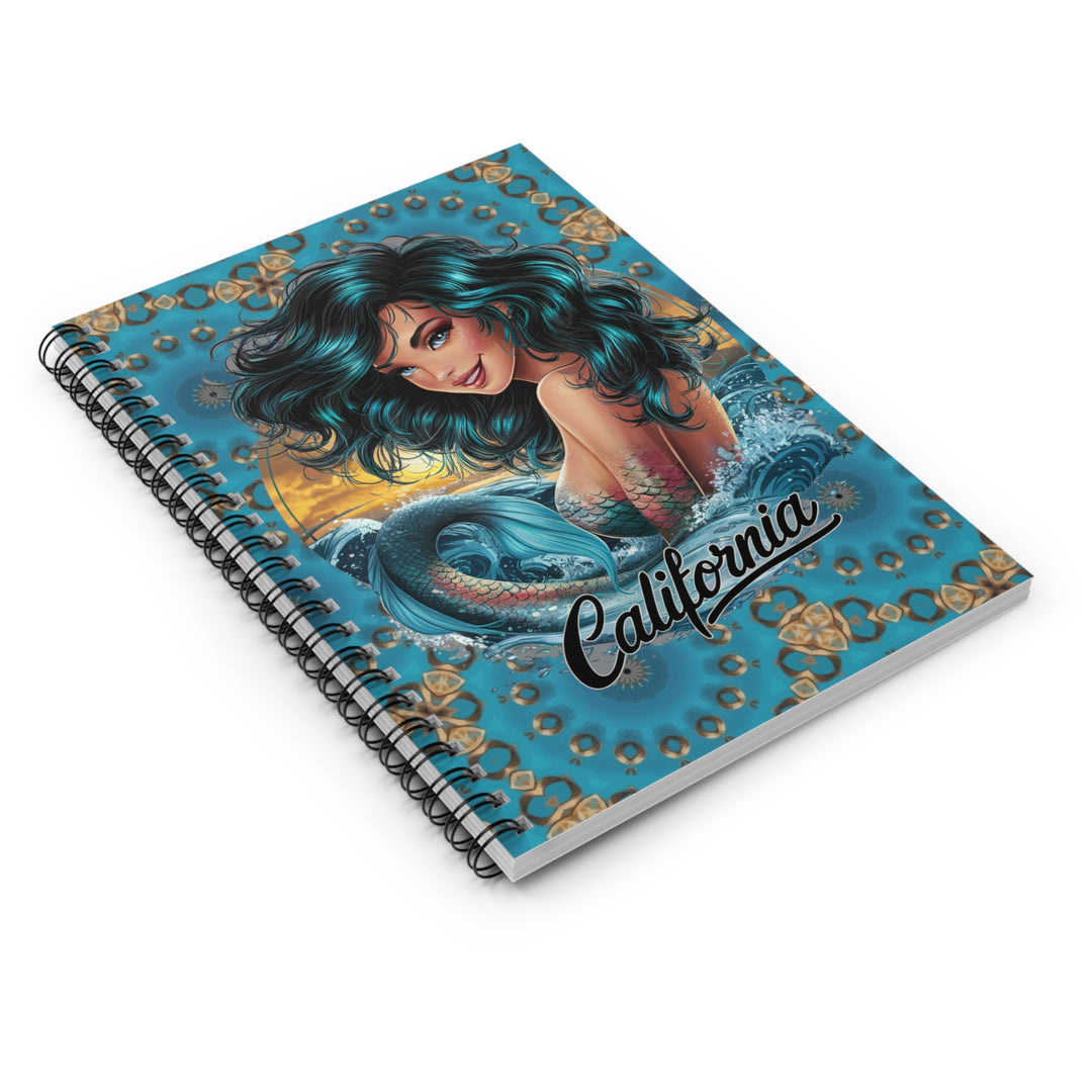 Spiral Notebook - Ruled Line - California Mermaid