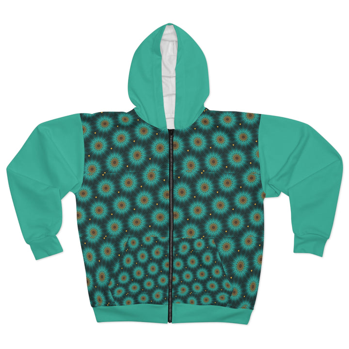 Unisex Zip Hoodie -Green Gardens