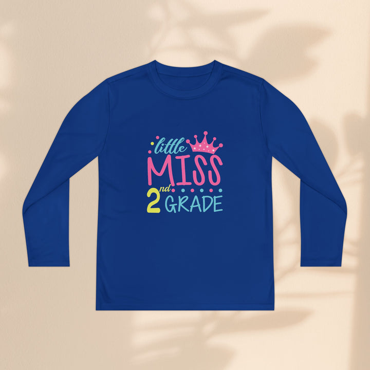 Youth Long Sleeve Birthday Tee, Kids' Birthday Shirt, Little Miss 2nd Grade Top, Tween Long Sleeve Shirt, Fun Celebration Apparel