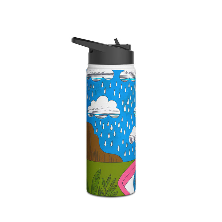 Stainless Steel Water Bottle, Standard Lid - Crying in the Rain