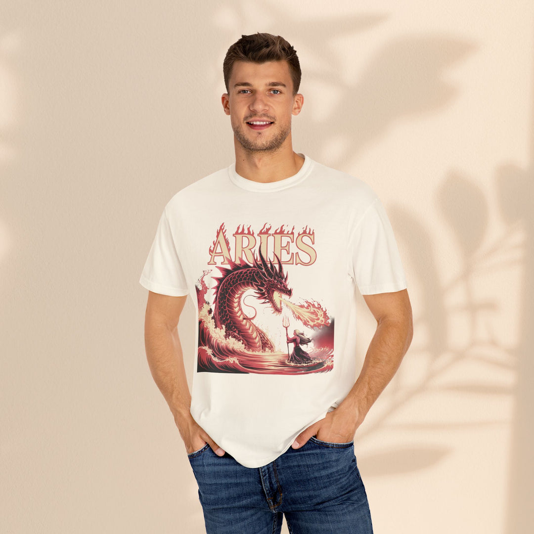 Aries Graphic T-Shirt: Unisex Astrology Tee, Zodiac Shirt for Birthdays & Everyday Wear, Perfect Gift for Aries Friends